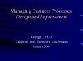 Managing Business Processes: Design and Improvement PowerPoint PPT Presentation