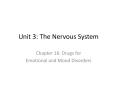 Unit 3: The Nervous System PowerPoint PPT Presentation