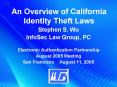 An Overview of California Identity Theft Laws PowerPoint PPT Presentation