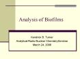Analysis of Biofilms PowerPoint PPT Presentation