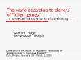 The world according to players of "killer games" a constructivist approach to player thinking
