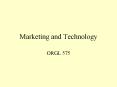 Marketing and Technology PowerPoint PPT Presentation
