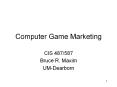 Computer Game Marketing PowerPoint PPT Presentation