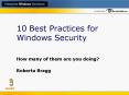 10 Best Practices for Windows Security PowerPoint PPT Presentation