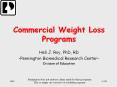 Commercial Weight Loss Programs PowerPoint PPT Presentation