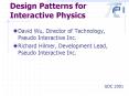 Design Patterns for Interactive Physics PowerPoint PPT Presentation