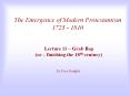 The Emergence of Modern Protestantism 1725 - 1810 PowerPoint PPT Presentation