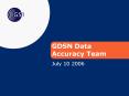 GDSN Data Accuracy Team PowerPoint PPT Presentation