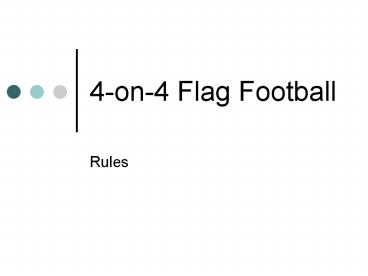 4on4 Flag Football