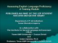Assessing English Language Proficiency A Training Module PowerPoint PPT Presentation