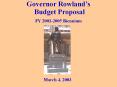 Governor Rowland PowerPoint PPT Presentation
