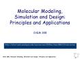 Molecular Dynamics and Molecular Modeling CHEM 388 PowerPoint PPT Presentation