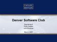 Denver Software Club PowerPoint PPT Presentation