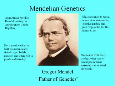 Mendelian Genetics