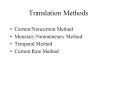 Translation Methods PowerPoint PPT Presentation