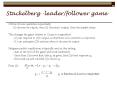 Stackelberg leaderfollower game PowerPoint PPT Presentation