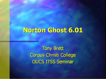 Norton Ghost 6.01