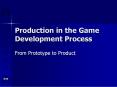 Production in the Game Development Process PowerPoint PPT Presentation