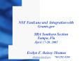 NSF FastLane and Integration with Grants.gov SRA Southern Section Tampa, Fla April 1720, 2005 Evelyn PowerPoint PPT Presentation