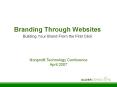 Branding Through Websites Building Your Brand From the First Click PowerPoint PPT Presentation