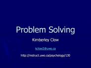 Problem Solving