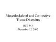 Musculoskeletal and Connective Tissue Disorders PowerPoint PPT Presentation