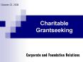 Charitable Grantseeking PowerPoint PPT Presentation