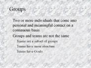 Groups