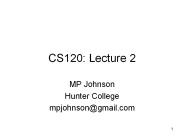 CS120: Lecture 2