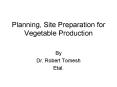 Planning, Site Preparation for Vegetable Production PowerPoint PPT Presentation