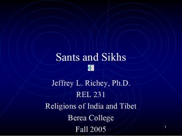 Sants and Sikhs