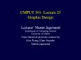 CMPUT 301: Lecture 25 Graphic Design PowerPoint PPT Presentation