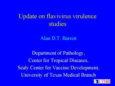 Update on flavivirus virulence studies