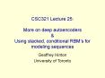 CSC321 Lecture 25: More on deep autoencoders PowerPoint PPT Presentation