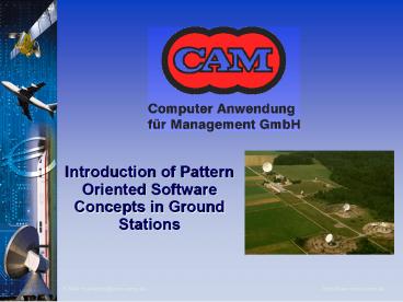 Introduction of Pattern Oriented Software Concepts in Ground Stations