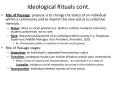 Ideological Rituals cont. PowerPoint PPT Presentation