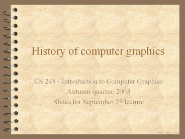 History of computer graphics presentation | free to download