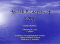 Health Benefits of Yoga PowerPoint PPT Presentation