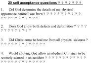 20 self acceptance questions ???????