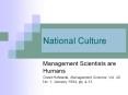 National Culture PowerPoint PPT Presentation
