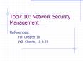 Topic 10: Network Security Management PowerPoint PPT Presentation