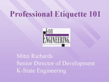 Professional Etiquette 101