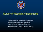 Survey of Regulatory Documents