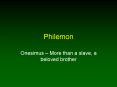 Philemon PowerPoint PPT Presentation