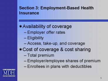 Section 3: Employment-Based Health Insurance
