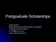 Postgraduate Scholarships PowerPoint PPT Presentation