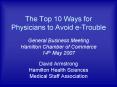 The Top 10 Ways for Physicians to Avoid e-Trouble PowerPoint PPT Presentation