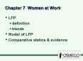 Chapter 7 Women at Work PowerPoint PPT Presentation