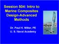 Session 504: Intro to Marine Composites DesignAdvanced Methods PowerPoint PPT Presentation