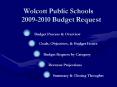 Wolcott Public Schools 20092010 Budget Request PowerPoint PPT Presentation